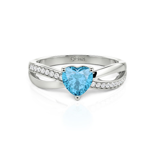Jeulia Simple Twist Infinity Custom Heart Ring