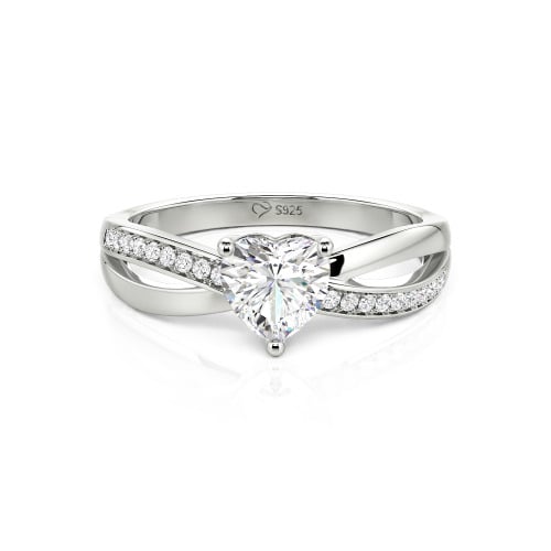 Jeulia Simple Twist Infinity Custom Heart Ring