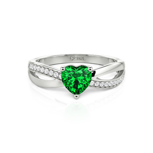 Jeulia Simple Twist Infinity Custom Heart Ring
