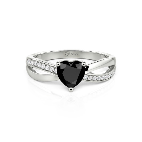 Jeulia Simple Twist Infinity Custom Heart Ring