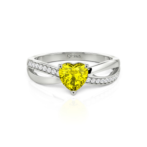 Jeulia Simple Twist Infinity Custom Heart Ring