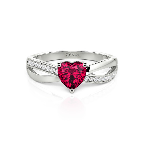 Jeulia Simple Twist Infinity Custom Heart Ring