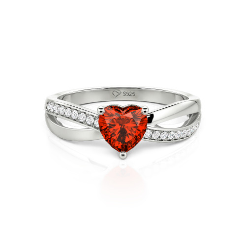 Jeulia Simple Twist Infinity Custom Heart Ring
