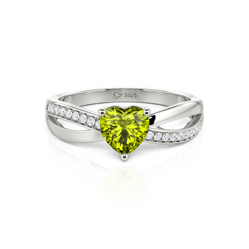 Jeulia Simple Twist Infinity Custom Heart Ring