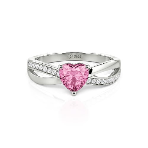 Jeulia Simple Twist Infinity Custom Heart Ring