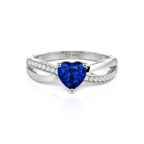 Jeulia Simple Twist Infinity Custom Heart Ring
