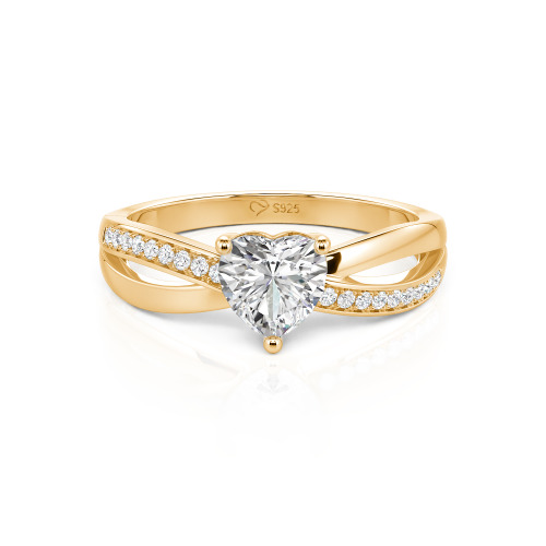 Jeulia Simple Twist Infinity Custom Heart Ring