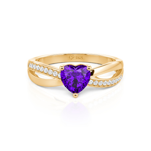Jeulia Simple Twist Infinity Custom Heart Ring