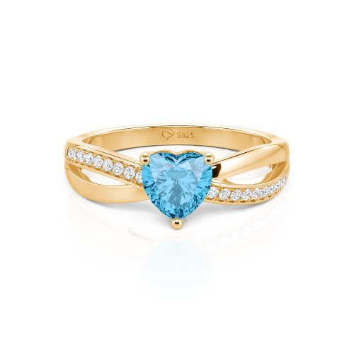 Jeulia Simple Twist Infinity Custom Heart Ring