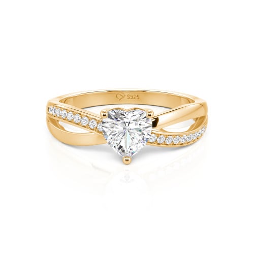 Jeulia Simple Twist Infinity Custom Heart Ring