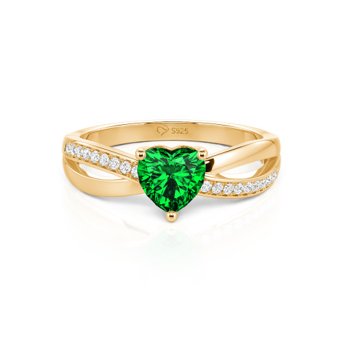 Jeulia Simple Twist Infinity Custom Heart Ring