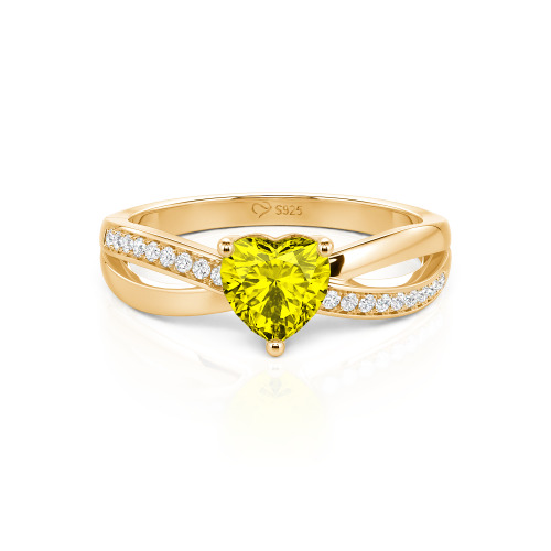 Jeulia Simple Twist Infinity Custom Heart Ring