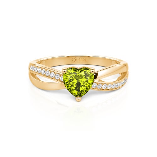 Jeulia Simple Twist Infinity Custom Heart Ring