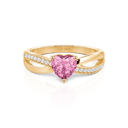 Jeulia Simple Twist Infinity Custom Heart Ring