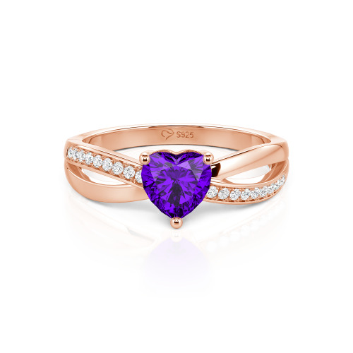 Jeulia Simple Twist Infinity Custom Heart Ring