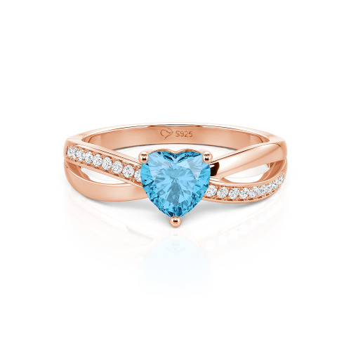 Jeulia Simple Twist Infinity Custom Heart Ring