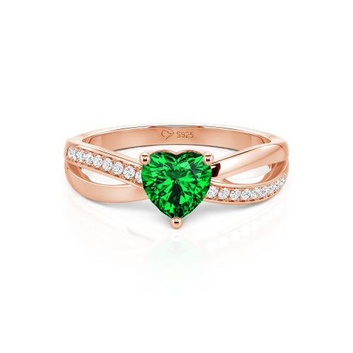 Jeulia Simple Twist Infinity Custom Heart Ring