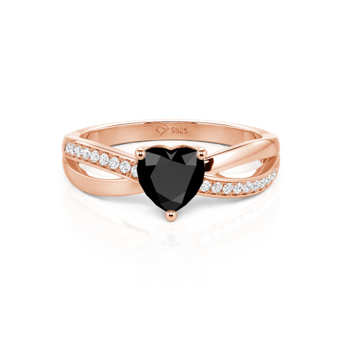 Jeulia Simple Twist Infinity Custom Heart Ring