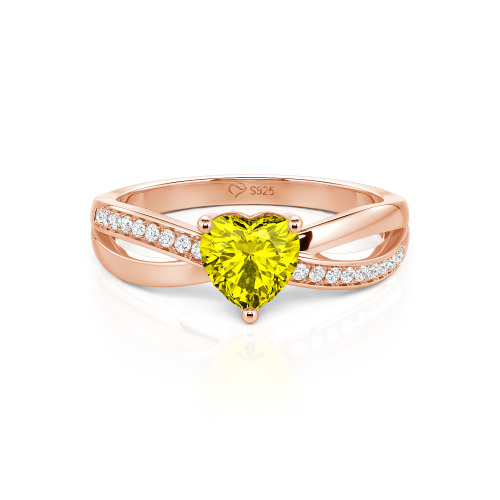 Jeulia Simple Twist Infinity Custom Heart Ring