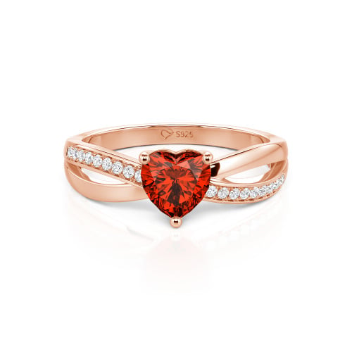 Jeulia Simple Twist Infinity Custom Heart Ring