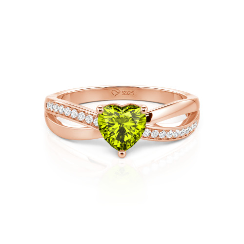 Jeulia Simple Twist Infinity Custom Heart Ring
