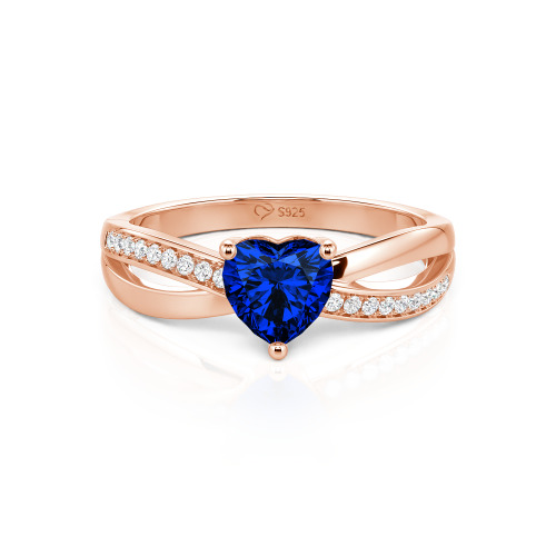 Jeulia Simple Twist Infinity Custom Heart Ring
