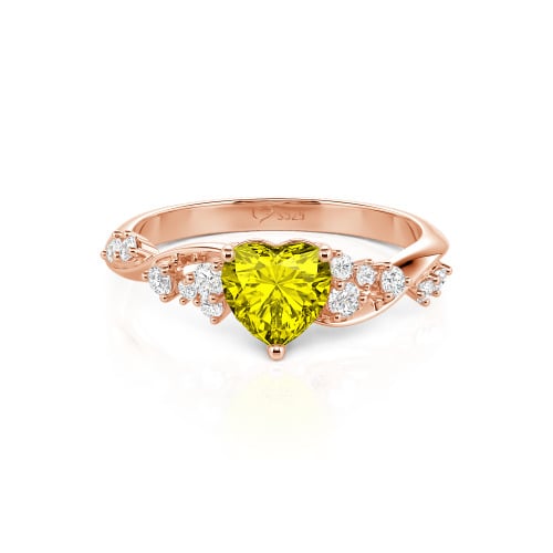 Jeulia Olivetta Twist Custom Heart Ring