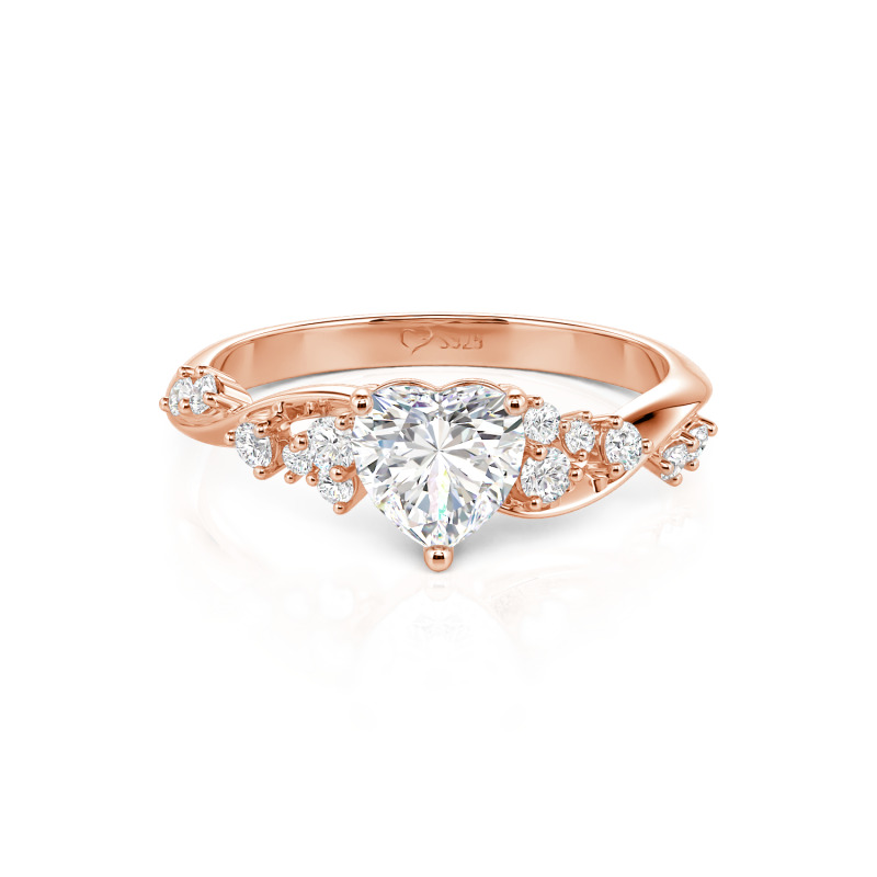 Jeulia Olivetta Twist Custom Heart Ring