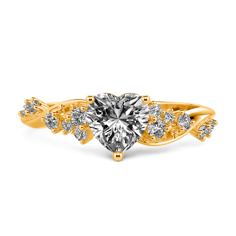 Jeulia Olivetta Bague Cœur Personnalisée Torcée