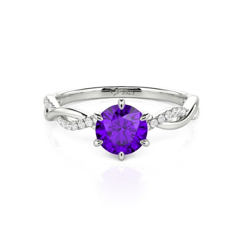 Jeulia Classic Twisted Custom Round Six Prong Engagement Ring