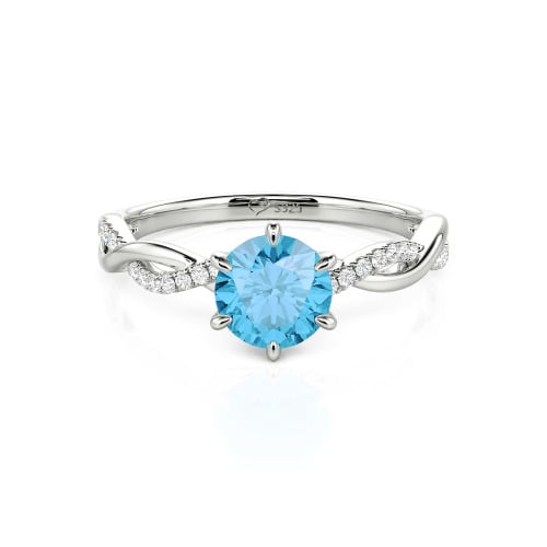 Jeulia Classic Twisted Custom Round Six Prong Engagement Ring
