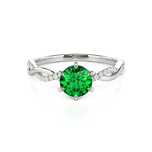 Jeulia Classic Twisted Custom Round Six Prong Engagement Ring