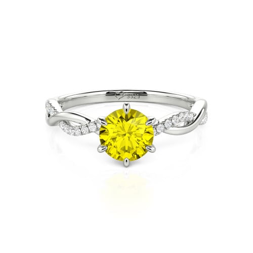 Jeulia Classic Twisted Custom Round Six Prong Engagement Ring