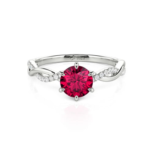 Jeulia Classic Twisted Custom Round Six Prong Engagement Ring