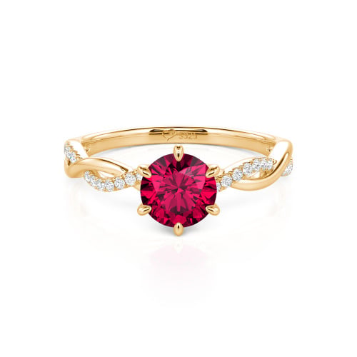 Jeulia Classic Twisted Custom Round Six Prong Engagement Ring