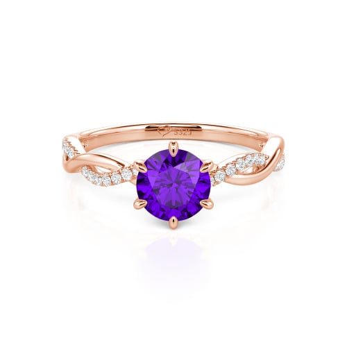 Jeulia Classic Twisted Custom Round Six Prong Engagement Ring