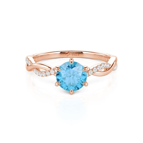 Jeulia Classic Twisted Custom Round Six Prong Engagement Ring