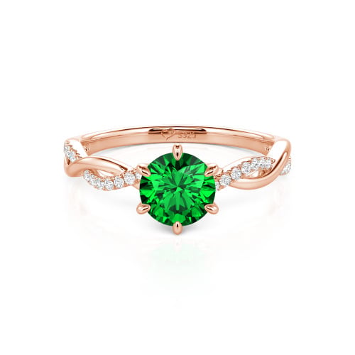 Jeulia Classic Twisted Custom Round Six Prong Engagement Ring