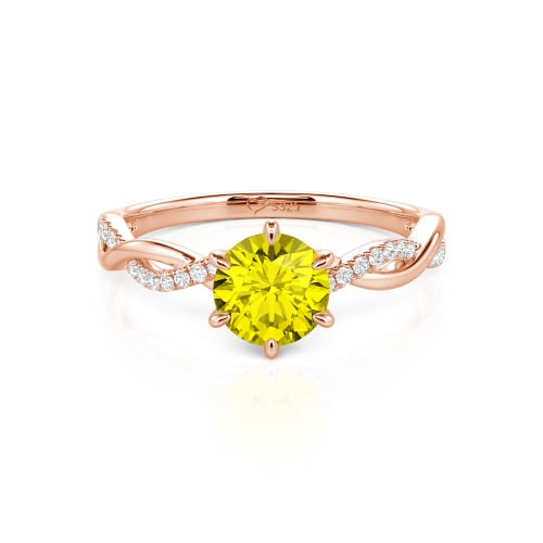Jeulia Classic Twisted Custom Round Six Prong Engagement Ring