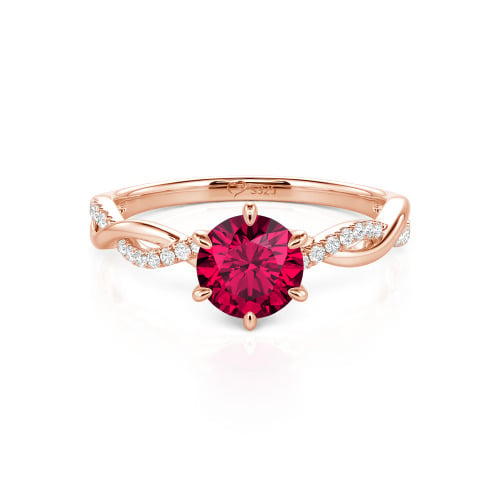 Jeulia Classic Twisted Custom Round Six Prong Engagement Ring
