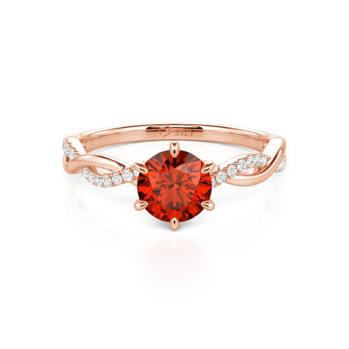 Jeulia Classic Twisted Custom Round Six Prong Engagement Ring