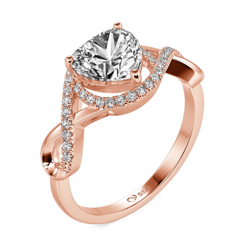 Jeulia Infinity Heart Custom Engagement Ring