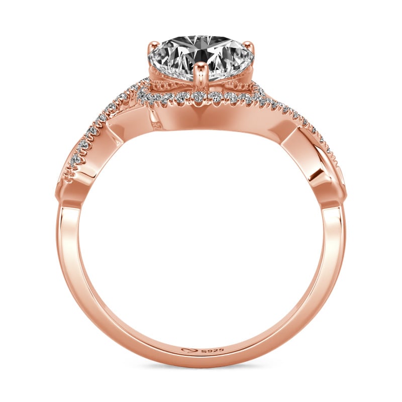 Jeulia Infinity Heart Custom Engagement Ring