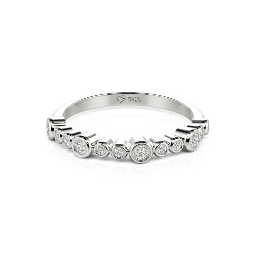 Jeulia Everyday Custom Bezel Set Stackable Ring for Women