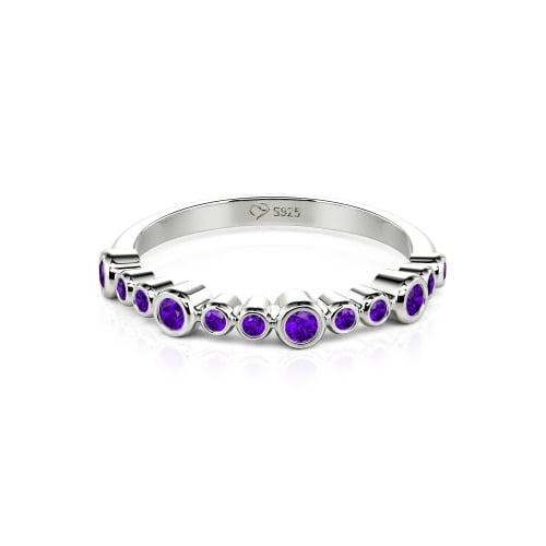 Jeulia Everyday Custom Bezel Set Stackable Ring for Women