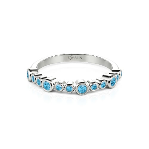 Jeulia Everyday Custom Bezel Set Stackable Ring for Women