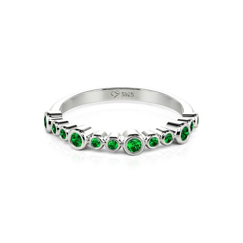 Jeulia Everyday Custom Bezel Set Stackable Ring for Women