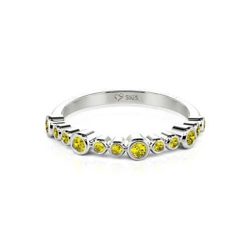 Jeulia Everyday Custom Bezel Set Stackable Ring for Women