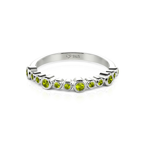 Jeulia Everyday Custom Bezel Set Stackable Ring for Women