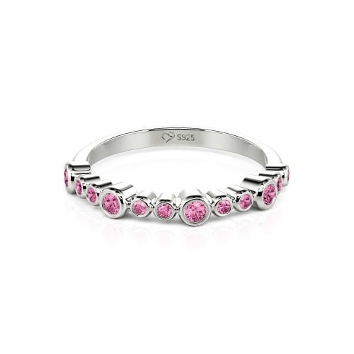 Jeulia Everyday Custom Bezel Set Stackable Ring for Women